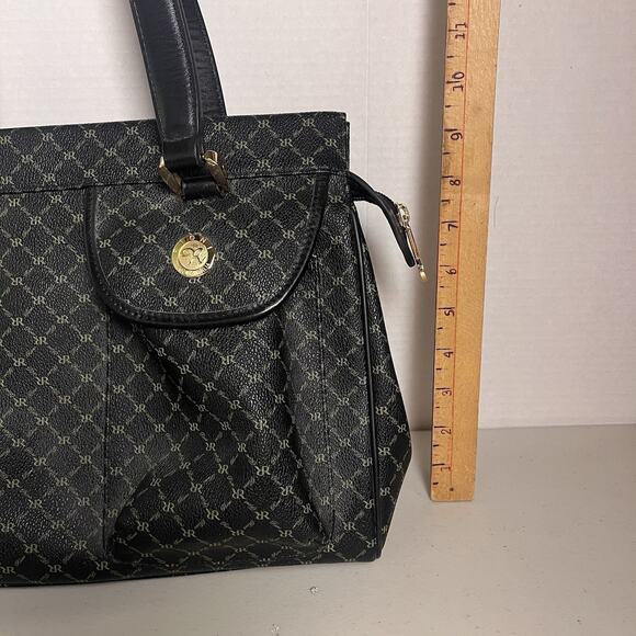 Rioni Chelsea Black Leather Purse Shoulder Bag Organizer Handbag Italian $290 - Picture 8 of 16